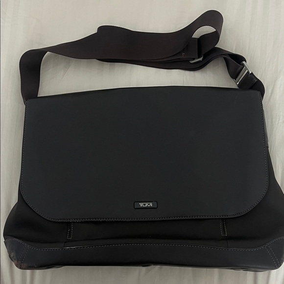Tumi Charcoal Gray Messenger Bag - Picture 1 of 9